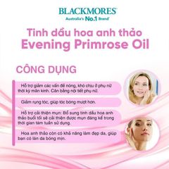[Nhập khẩu chính ngạch] Tinh dầu hoa anh thảo Blackmores Evening Primrose Oil190 viên Hàng Úc 737858