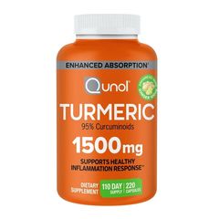 Viên Nghệ Qunol Turmeric Curcumin 1500mg - Hỗ Trợ Sức Khỏe Xương Khớp, Giảm Viêm, Tăng Cường Miễn Dịch - 220 Viên