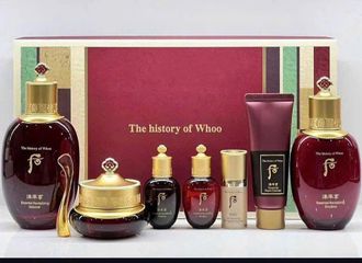Bộ Dưỡng Da Whoo Đỏ Jinyulhyang 7 Món -  Dưỡng Ẩm, Làm Săn Chắc Da - Quà Tặng Thích Hợp Cho Phụ Nữ