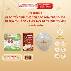 Combo 01 Tổ yến tinh chế YSNT + 01 Sữa Chua Sấy Khô + 01 Cà phê tổ yến | CTCP Yến Sào Nha Trang (C15)