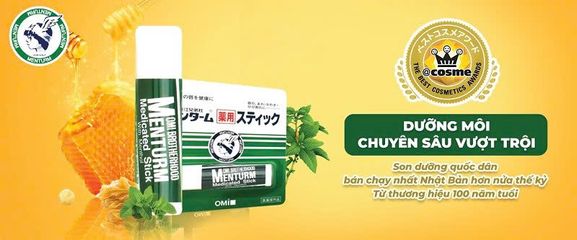Son Dưỡng Môi Menturm Omi Medicated Stick XD - Hàng Nội Địa Nhật, Giữ Ẩm, Bảo Vệ Môi Tối Ưu