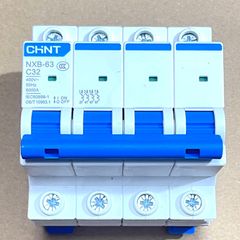 ✅ [Chính hãng 100%] Aptomat AC 4P CHINT, 10A, 16A, 20A, 25A, 32A, 40A, 50A, 63A, 80A, 100A, 125A, Loại Át cài