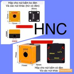✅ VỎ HỘP điều khiển cho nút nhấn không đèn, có đèn Lỗ 