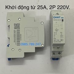 [Chính hãng 100%] Khởi động từ 1 Pha 220V CHINT 25A - 40A, 2P/220V, Contactor 25A, 40A - 2P, AC 220V