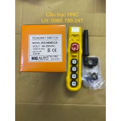 Tay bấm điều khiển cầu trục KG H04 (Loại 4 nút bấm + 1 nút dừng khẩn), 1 tốc độ và 2 tốc độ