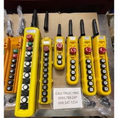 Tay bấm điều khiển cầu trục KG H04 (Loại 4 nút bấm + 1 nút dừng khẩn), 1 tốc độ và 2 tốc độ