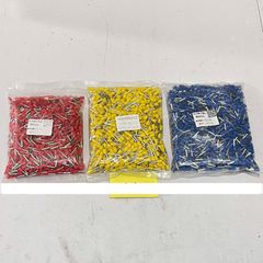 ✅ [ Combo 1000 cái ] Đầu cos Pin rỗng, đầu cos kim rỗng dùng cho dây điện 0,75 mm2 - 16 mm2, các màu Đỏ, Vàng, Xanh