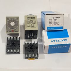 ✅ Rơ le thời gian AH3-3 kèm Đế , IC TIMER Nguồn 24V, 220V, 10s, 30s, 60s, 10m, 30m, 60m, Relay thời gian, timer
