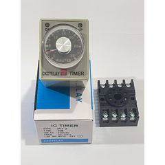 ✅ Rơ le thời gian AH3-3 kèm Đế , IC TIMER Nguồn 24V, 220V, 10s, 30s, 60s, 10m, 30m, 60m, Relay thời gian, timer