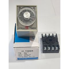 ✅ Rơ le thời gian AH3-3 kèm Đế , IC TIMER Nguồn 24V, 220V, 10s, 30s, 60s, 10m, 30m, 60m, Relay thời gian, timer
