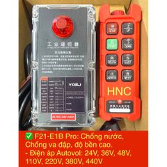 ✅ Điều khiển từ xa cẩu trục 6 kênh F21-E1B, (Có hóa đơn VAT) nguồn từ 12V, 24V, 36V, 220V, 380V, 48V, 110V.