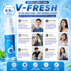 Xịt Khử Mùi Vfresh Thơm Mát Giảm Mùi Hôi Cơ Thể Nam Nữ 30ml