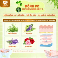 Mặt Nạ Thảo Mộc Nhật Bản chính hãng Botanical Esthe Moist C (Vitamin C) - Dưỡng Sáng & Cấp ẩm 55 Giây (Hộp 30 Miếng)