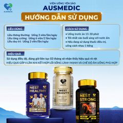 LIỆU TRÌNH 3 HỘP VIÊN UỐNG YẾN SÀO 22500 NEST HEALTHY - HỖ TRỢ TĂNG HỆ MIỄN DỊCH, CẢI THIỆN GIẤC NGỦ