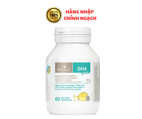 Viên uống DHA cho trẻ Bioisland 60 viên nhập chính ngạch - Hỗ trợ sức khỏe não bộ và thị lực, thực phẩm chức năng cho bé từ 4 tuần tuổi trở lên