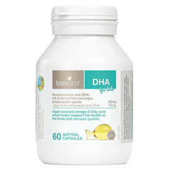 Viên uống DHA cho trẻ Bioisland 60 viên nhập chính ngạch - Hỗ trợ sức khỏe não bộ và thị lực, thực phẩm chức năng cho bé từ 4 tuần tuổi trở lên