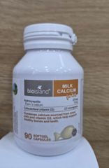 Viên bổ sung Canxi Bioisland Milk Calcium cho trẻ nhập chính ngạch - 90 viên viên nang mềm hỗ trợ phát triển chiều cao và xương chắc khỏe từ Úc