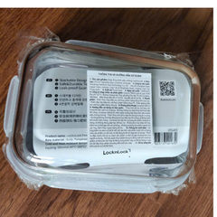 Hộp Thủy Tinh Hình Chữ Nhật LocknLock LTG103 Khóa 4 Cạnh, Kín Hơi-640ml-22Oz
