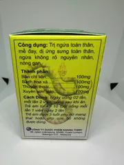Hoa xà bì phong hoàn 30 viên triị ngứa, dị ứng, mề đay