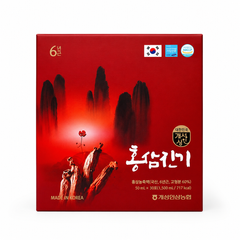Nước Hồng Sâm Núi Chinki Hàn Quốc - Hộp 30 Gói x 50ml, Tăng Cường Sức Khỏe và Sinh Lực, Hỗ Trợ Ngủ Ngon và Tăng Cường Chức Năng Não Bộ