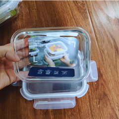 Bộ 3 Hộp Thủy Tinh Hình Chữ Nhật LocknLock Dung Tích 370ml, 640ml, 1040ml