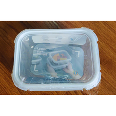 Bộ 3 Hộp Thủy Tinh Hình Chữ Nhật LocknLock Dung Tích 370ml, 640ml, 1040ml