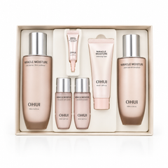 Bộ Dưỡng ẩm Ohui Hồng Miracle Moisture 6pcs Special Set