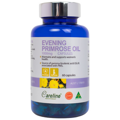 [Nhập khẩu] Tinh dầu hoa anh thảo ép lạnh Careline Evening Primrose Oil 1000mg (Hộp 60v)