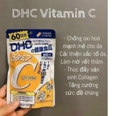 Viên uống DHC Vitamin C 1000mg hỗ trợ đề kháng sáng da 30 ngày (Gói 60 viên)