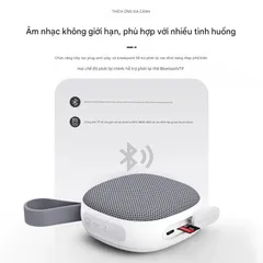 Loa Haouye Gray có khe gắn thẻ nhớ hỗ trợ Bluetooth 5.0 bảo hành 12 tháng