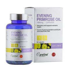 [Nhập khẩu] Careline Evening Primrose Oil 1000mg - Tinh dầu hoa anh thảo ép lạnh (60v)
