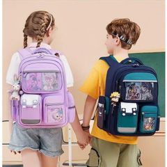 Balo học sinh nhiều ngăn chống gù hoạt hình siêu nhẹ (TH326)