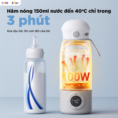 Bình đun và hâm nước pha sữa di động mini 0.5L Bear BKL-055EJ