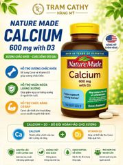 100 viên Nature Made Calcium 600mg with D3 – Hỗ trợ xương chắc khỏe mỗi ngày