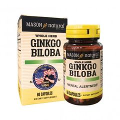 [Nhập khẩu] Viên Uống Mason Natural Ginkgo Biloba – Hỗ trợ tăng cường sức khỏe não bộ, cải thiện trí nhớ