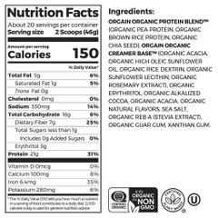 Bột Hữu Cơ Orgain Organic Protein Socola 920g - Hỗ Trợ Tăng Cân Cho Người Gầy Yếu, Dinh Dưỡng - Hàng Mỹ