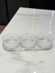 Set 3 bát kèm khay Pilastro Stelton
