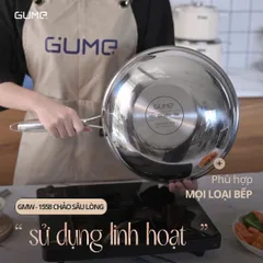 CHẢO SÂU LÒNG INOX 5 LỚP GUME 28CM – NẤU GÌ CŨNG NGON