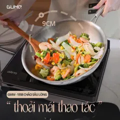 CHẢO SÂU LÒNG INOX 5 LỚP GUME 28CM – NẤU GÌ CŨNG NGON