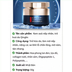 Kem Xoá Nếp Nhăn, Chống Chảy Xệ Qinglin Làm Mờ Nếp Nhăn, Trẻ Hoá Da, Se Khít Lỗ Chân Lông, Xóa Nám Tàn Nhang