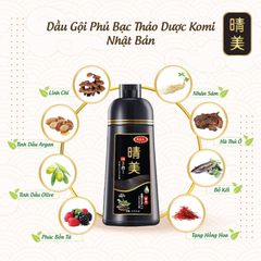 Dầu Gội Nhuộm Phủ Bạc Komi, Giúp Tóc Đen Bóng Tự Nhiên, Không Gây Khô Tóc
