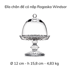 Chân bồng pha lê có nắp Rogaska Windsor 12cm