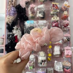 Đôi Tóc Hoa Ren Màu Pastel đính đá sang trọng - Phụ kiện tóc
