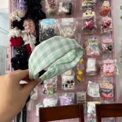 Băng đô viền rộng caro kiểu hàn quốc xinh xắn - Phụ kiện thời trang