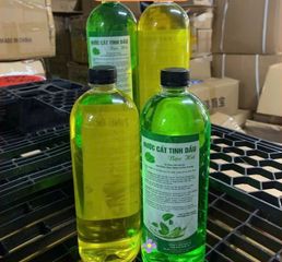 (COMBO 02 chai) Nước lau sàn, Nước cất tinh dầu sả chanh 100% organic sạch khuẩn thơm mát tự nhiên chai 1000ml