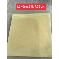 1 Lá vàng thật kích thước 9.33cm dùng cho thực phẩm, đồ ăn, đồ uống như trà chanh, trà sữa dát vàng, kem dát vàng, rượu