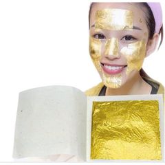 1 Lá vàng thật kích thước 9.33cm dùng cho thực phẩm, đồ ăn, đồ uống như trà chanh, trà sữa dát vàng, kem dát vàng, rượu