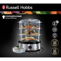 Nồi hấp 3 tầng Russell Hobbs steam oven 9.0l 19270-56 (800W)