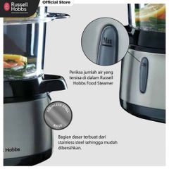 Nồi hấp 3 tầng Russell Hobbs steam oven 9.0l 19270-56 (800W)
