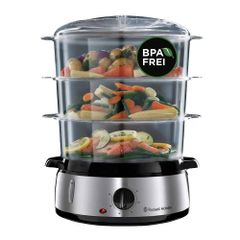 Nồi hấp 3 tầng Russell Hobbs steam oven 9.0l 19270-56 (800W)